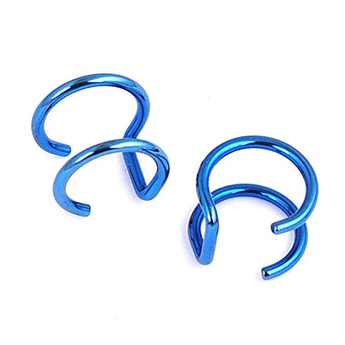 Piercing para la nariz, 5 piezas, anillos para la nariz, falso anillo de nariz, joyería para niñas, mujeres, adultos, anillo de nariz de acero quirúrgico infección por tornillo