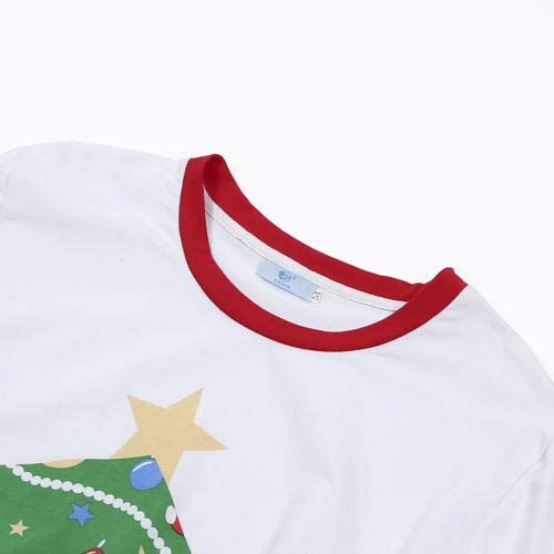 Pijama Familiar de Navidad Conjunto Pelele de 2 Piezas para Familia con Impresión de Árbol de Navidad Ropa Traje de Cuerpo Disfraz Navideño para Adultos, Niños y Bebés (Niños, 2-3 Años)