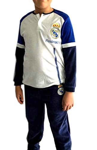 Pijama Real Madrid niño invierno terciopelo, talla 10