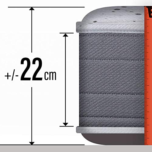 PIKOLIN Colchón viscoelástico Espuma HR 90x190 firmeza Media, Reversible, Alto 22cm - Colchones Sigeo