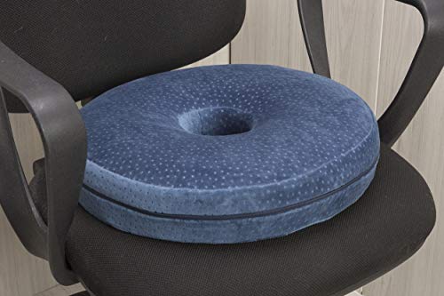 Pikolin Home - Cojín asiento de coxis, viscoelástico, 40x40cm, color azul