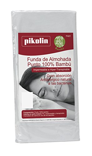 Pikolin Home - Funda de almohada Bambú, impermeable y transpirable, 40x90cm (Todas las medidas)