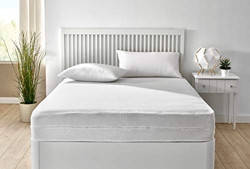 Pikolin Home - Funda de colchón rizo algodón, bielástica, 90x190/200cm-Cama 90 (Todas las medidas)