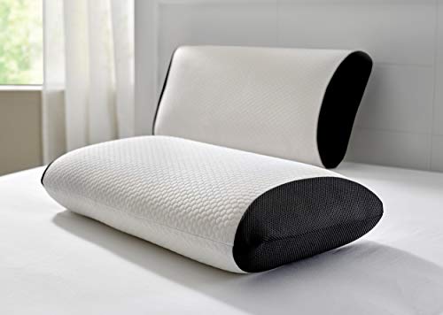 Pikolin Home - Pack de 2 almohadas viscoelásticas, con gel refrescante, firmeza media, desenfundable, 35x70cm, color crema (Todas las medidas)