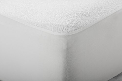 Pikolin Home - Protector de colchón en rizo algodón, impermeable y transpirable, 150x200cm-Cama 150 (Todas las medidas)