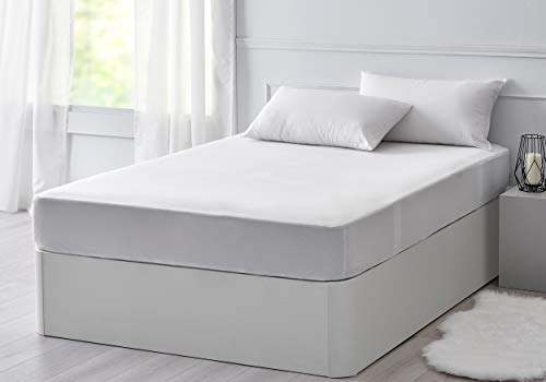 Pikolin Home - Protector de colchón Lyocell, híper-transpirable e impermeable, color blanco, 160x190/200cm-Cama 180 (Todas las medidas)