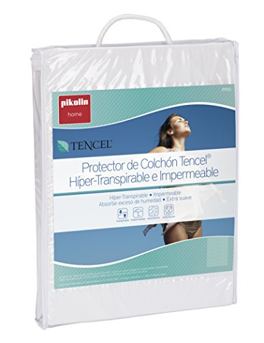 Pikolin Home - Protector de colchón Lyocell, híper-transpirable e impermeable, color blanco, 160x190/200cm-Cama 180 (Todas las medidas)