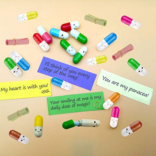 Píldoras con caras sonrientes para escribir mensajes dentro de ellas, para amor o amistad 200Pcs