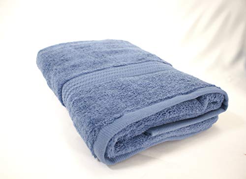 PimpamTex – Juego de Toallas Premium 700 Gramos de Secado Rápido para Baño, 100% Algodón, Pack Toallas de Baño + Toallas de Mano – (Azul Azafata, 2 de 70x140 cm + 4 de 50x100 cm)