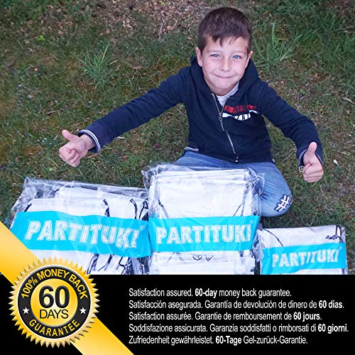 Piñatas de Cumpleaños Infantiles Partituki. 20 Sets de 6 Ceras de Colores y una Guirnalda de 10 m. Ideal para Detalles Cumpleaños Infantiles y Regalos Cumpleaños Niños Colegio