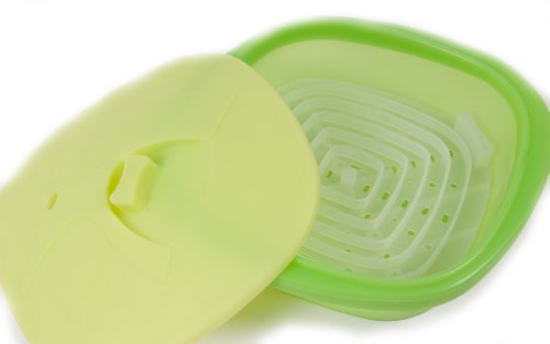 PINFI 81140 - Papillote Grande de Silicona con Bandeja Interior, 2500 ml, Color Verde