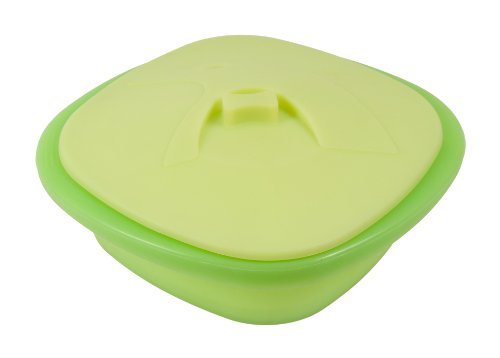 PINFI 81140 - Papillote Grande de Silicona con Bandeja Interior, 2500 ml, Color Verde