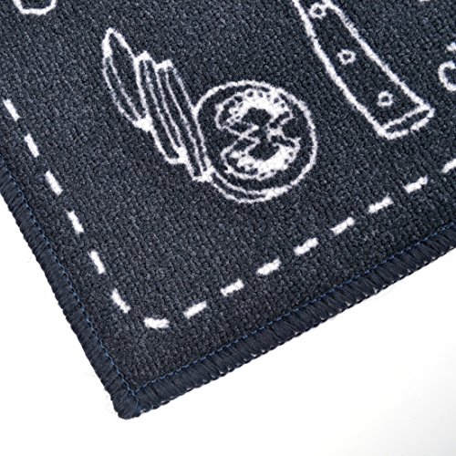 Pinji - Alfombras para Cocina Baño Alfombrillas de Poliéster de Cocina Absorbente Alfombrilla para Dormitorio Baño Antideslizantes Lavables(2 Piezas) #3