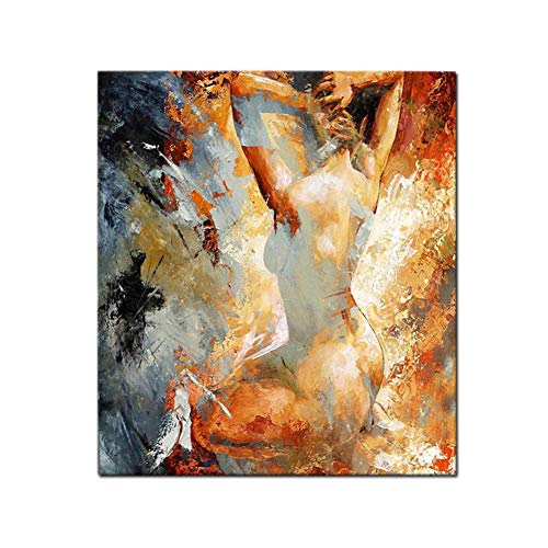 Pintura Al óLeo Pintada A Mano Cuadros Abstractos Modernos Mujer Sobre Lienzo Arte Sala De Estar Dormitorio DecoracióN Para El Hogar,canvas,80×80cm
