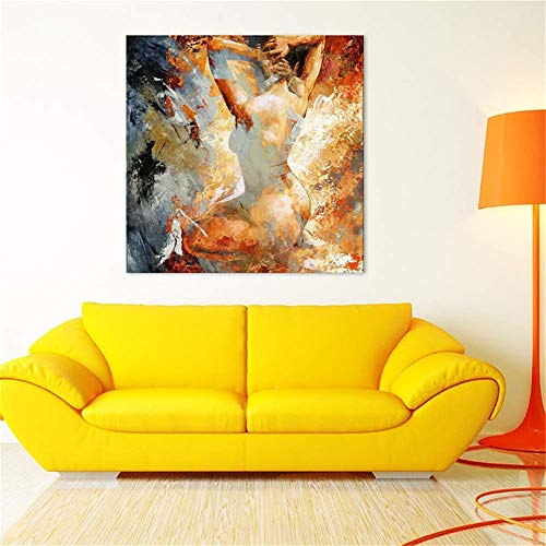 Pintura Al óLeo Pintada A Mano Cuadros Abstractos Modernos Mujer Sobre Lienzo Arte Sala De Estar Dormitorio DecoracióN Para El Hogar,canvas,80×80cm
