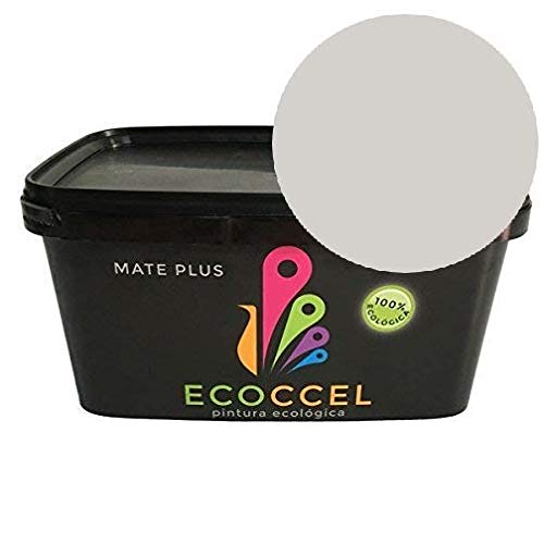 Pintura, pintura pared, pintura pared interior, pintura colores, pintura blanca, pintura exterior, pintura ECOLOGICA, ECOCCEL 4LT (4 Lt, Gris Claro)