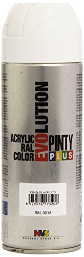 Pintyplus Evolution - Pintura spray acril, Blanco 9016/602, 400 ml