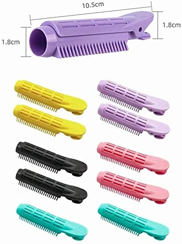 Pinza para dar volumen a la raíz del cabello - Pinza para el pelo esponjosa natural Rizador de raíz para el pelo Pinza ondulada esponjosa - Rizadores para peluquería 12PCS Yellow+Pink+Purple+Orange