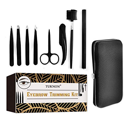 Pinzas Cejas,pinzas Para Cejas,pinza De Cejas,kit Cejas,pinza De Cejas Profesional,tijeras Para Cejas,cepillo De Cejas Y Peine,lápiz De Cejas, 8pcs,estuche De Viaje Para Mujeres Y Hombres