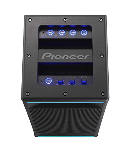 Pioneer Club 5 Altavoz de Bluetooth (LED Iluminación, Voice Control, USB para reproducción de MP3, iPhone iOS y Android, App, 2X 60 Watt RMS) Negro