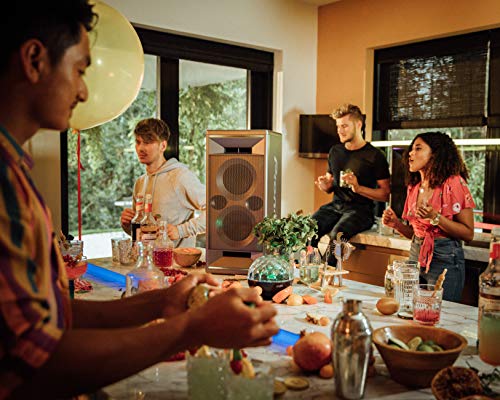 Pioneer Club 5 Altavoz de Bluetooth (LED Iluminación, Voice Control, USB para reproducción de MP3, iPhone iOS y Android, App, 2X 60 Watt RMS) Negro