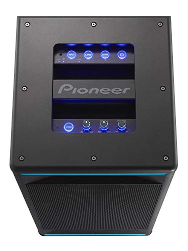 Pioneer Club 7 Altavoz de Bluetooth (LED Iluminación, Voice Control, USB para reproducción de MP3, iPhone iOS y Android, App, 2X 100 Watt RMS) Negro