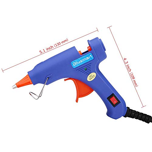 Pistola de pegamento caliente Blusmart, 20W de alta temperatura, 30 piezas de pegamento