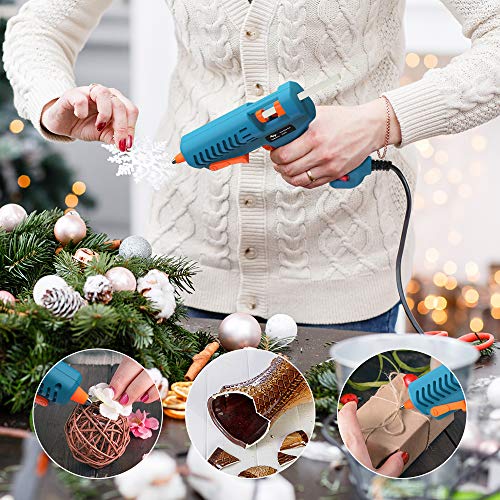 Pistola de Silicona Caliente 50W Tilswall,Pistola de Pegamento con 75pcs Barras,Pistola Manualidades para Bricolaje,Pistolas Encolar para Arte,Empaques,Reparaciones y en el hogar,Oficina y Escuela