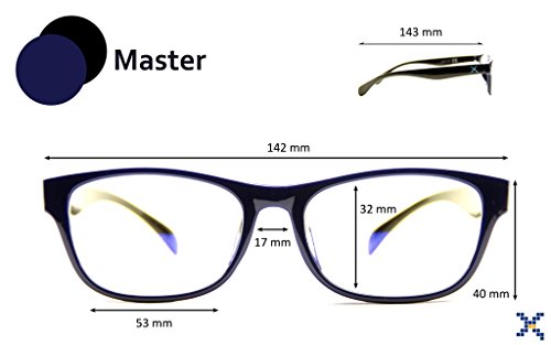 Pixel Lens Master - Gafas para Ordenador, TV, Tablet,Gaming. contra EL CANSANCIO Ocular, Confort Visual, Montura Ligera, CERTIFICADA LUZ Azul - 41% Y UV -100% EN LA Universidad DE TURÍN