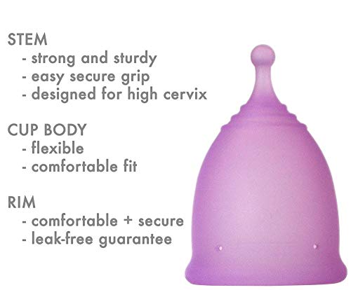 Pixie Menstrual Cup Nº 1 para más cómodo copa menstrual y Mejor Remoción Stem Todas las demás marcas cada taza de adquirirse uno se le da a una mujer necesitada grande