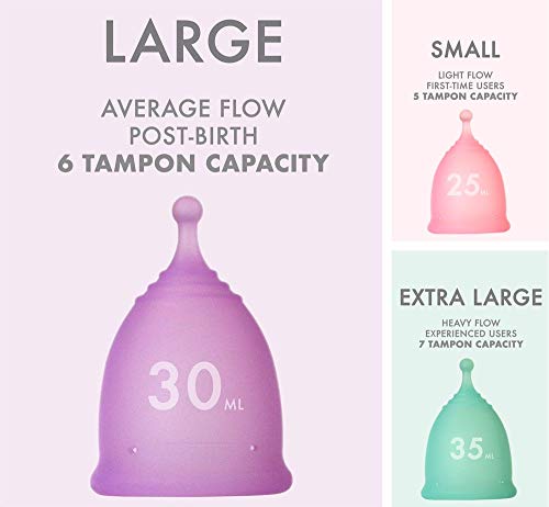 Pixie Menstrual Cup Nº 1 para más cómodo copa menstrual y Mejor Remoción Stem Todas las demás marcas cada taza de adquirirse uno se le da a una mujer necesitada grande