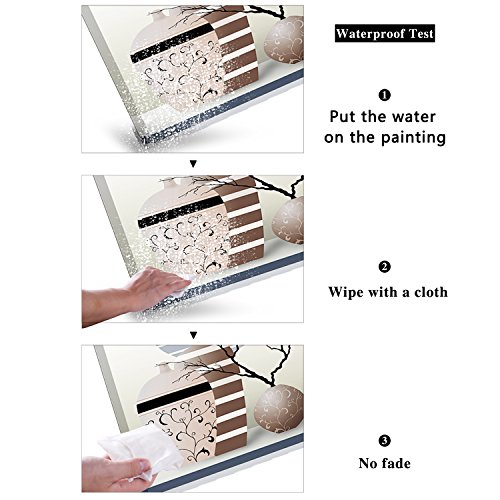 PIY 3X Cuadro Sobre Lienzo Imagen de Ramas secas Elegantes en Botellas de jarrón Canvas Wall Art de la Lona Arte de La Pared para Colgar Cuadros Sobre el Lienzo Dormitorio Sala Comedor Cocina 30x30cm