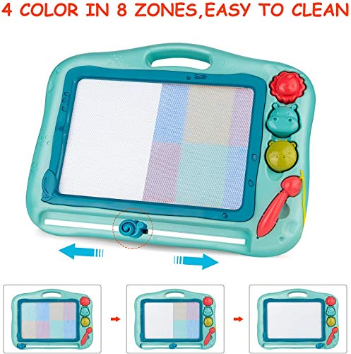 Pizarra Infantil,12×16 Inch Pizarra Magnetica Infantil , Pizarra Magica,Con 3 Lindos Sellos,BolíGrafo Magnético,Tablero De Escritura Borrable En Color Para Niños,Regalos Para Niños Pequeños (Azul)