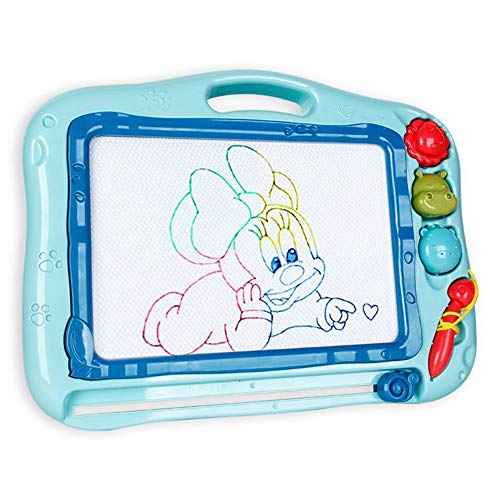 Pizarra Magnética Infantil Mágica Grande Juguete Educativo y Creativo de Color Tablero de Dibujo Borrable Navidad para Niños de 3 años o más,Blue