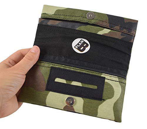 Plan B, Pitillera, Tabaco Liar Yolo Militar, 16 x 8,5 cm, 50 g, con Bolsa Interior de Goma EVA, Verde Camuflaje