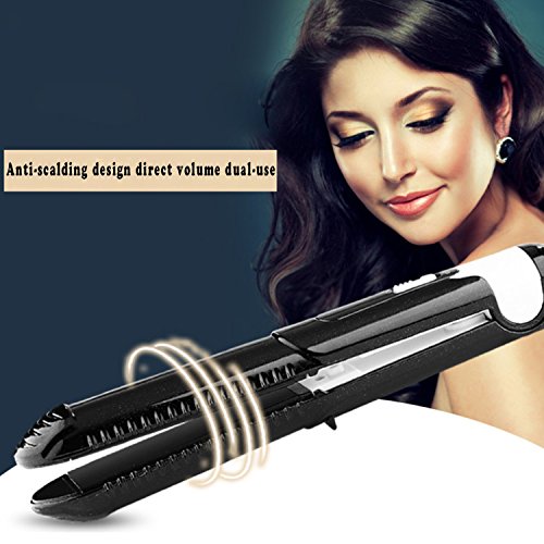 Plancha de Pelo Placas Profesionales de Cerámica para Cabello Húmedo y Seco Calentamiento Instantáneo hasta 200º C Placas Flotantes de 88 mm Portátil Mini Enderezador