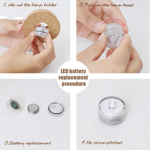 Plantas Suculentas Artificiales en Vaso Macetas con LED Diseño de Aromaterapia Corcho,Mini Plantas Falsas Faux Cactus Bonsai en Terrario Maceta Decoración para Dormitorio y Sala de Estar,Luz Blanca