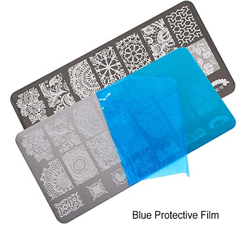 Plantilla de Estampado de Uñas Cuadrado de Arte de Uñas Placa de Estampación Decoración Manicura Verano Fruta Hojas Tema