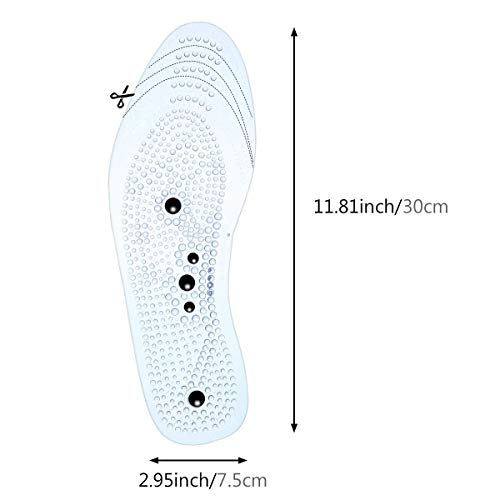 Plantilla de masaje magnética para terapia terapéutica, almohadillas gel para pies transpirables y saludables, luchar contra la fascitis plantar y aliviar el dolor de pies para hombres y mujeres
