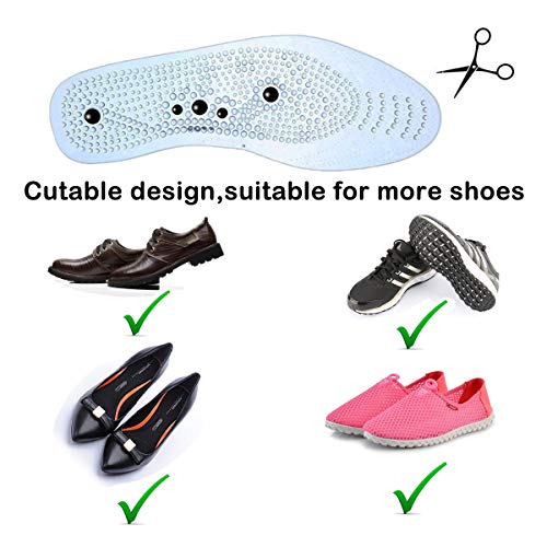 Plantilla de masaje magnética para terapia terapéutica, almohadillas gel para pies transpirables y saludables, luchar contra la fascitis plantar y aliviar el dolor de pies para hombres y mujeres