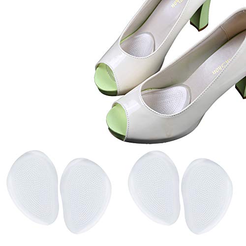 Plantillas de Zapatos con Tacón Alto Proteger los Pies, Medio plantilla para Alivio el Dolor en el Antepié (2 pares)