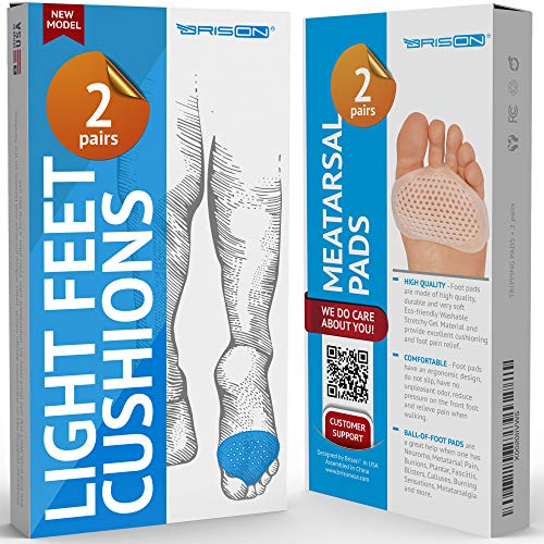 Plantillas metatarsianas 2 pares: Almohadillas Suaves de Gel Reutilizables Transpirables Duraderas Empeine Pie Originales de Silicona Plantillas Alivio del Dolor en el Antepié para Hombres y Mujeres