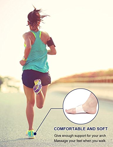 Plantillas originales – 1 par / 2 unidades – Almohadillas de gel suaves para pies planos, fascitis plantar y alivio del dolor, ideal para la reducción del dolor en la vida cotidiana.