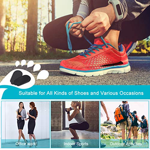 Plantillas Ortopédicas, 2 piezas de Inserciones de Cuña de Talón para Pierna Tipo O/X, Elevación de Cuña de Talón Lateral Medial para apoyo de talón para la supinación y la pronación, Negro (S)