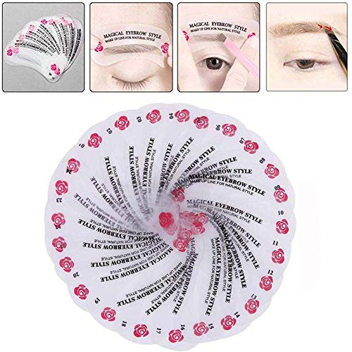 Plantillas para cejas, diferentes estilos, plantillas de modelado de cejas, reutilizables, kit de plantillas para aseo de cejas, kit de plantillas de modelado de bricolaje 24 unidades