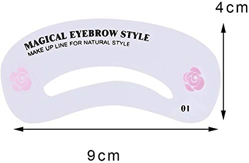 Plantillas para cejas, diferentes estilos, plantillas de modelado de cejas, reutilizables, kit de plantillas para aseo de cejas, kit de plantillas de modelado de bricolaje 24 unidades