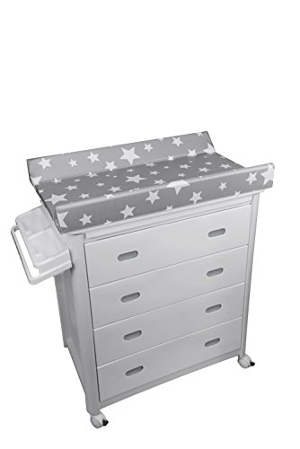 Plastimyr - Bañera, diseño estrellas, color gris/blanco