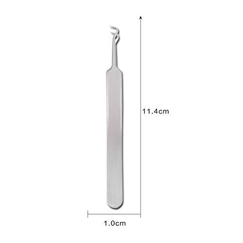 Plata profesional eliminar las espinillas pinzas codo de acero inoxidable curvado mancha extractor herramienta para acné Remover