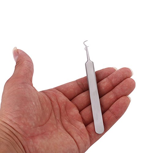 Plata profesional eliminar las espinillas pinzas codo de acero inoxidable curvado mancha extractor herramienta para acné Remover