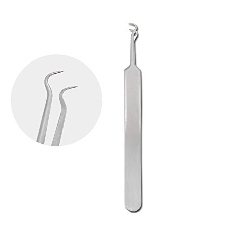 Plata profesional eliminar las espinillas pinzas codo de acero inoxidable curvado mancha extractor herramienta para acné Remover